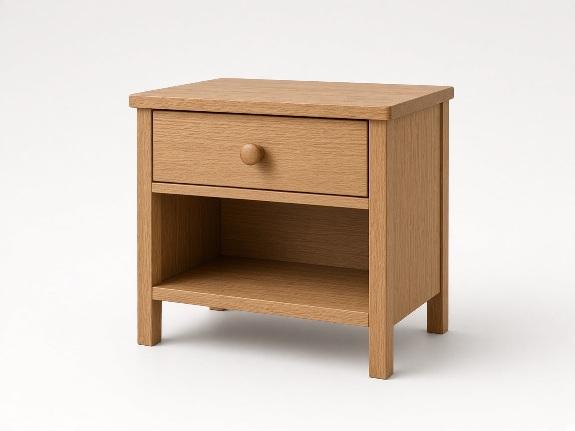Plain wooden nightstand ready to smash at Radicals Rage Rooms